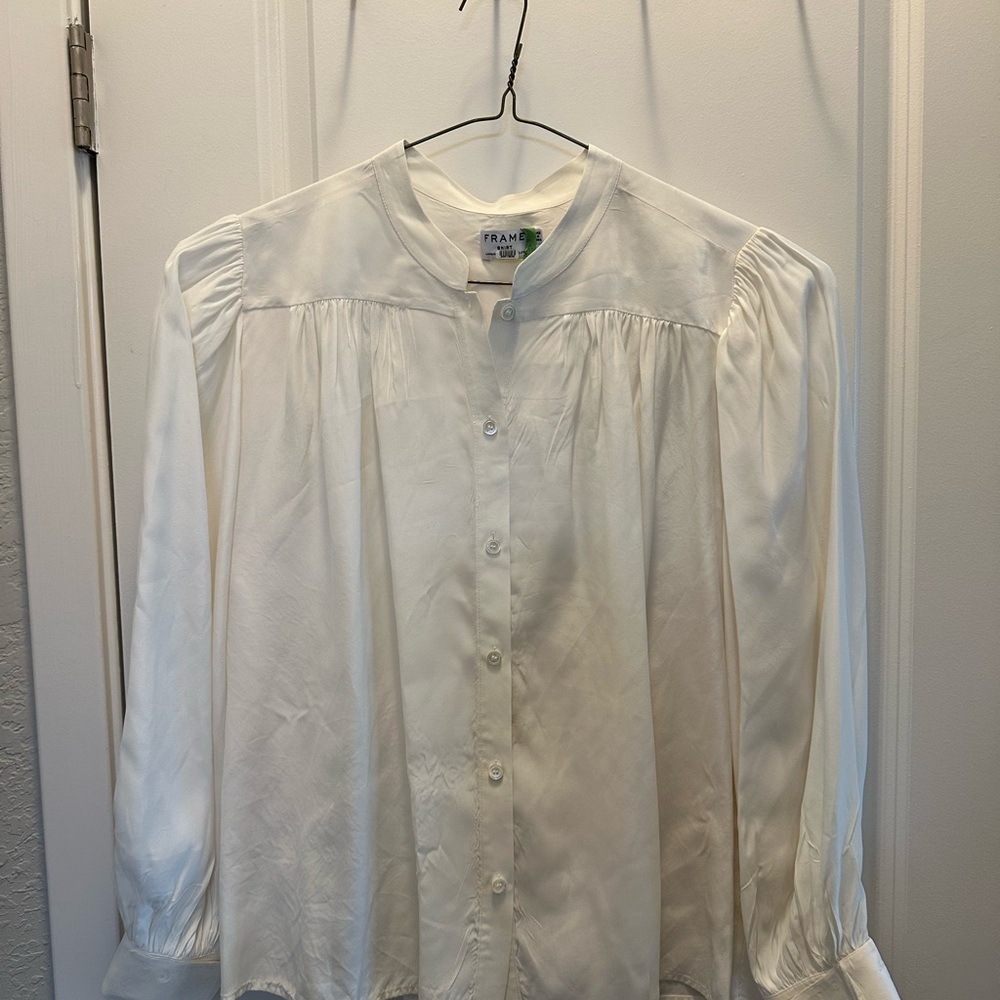 Frame White Blouse
